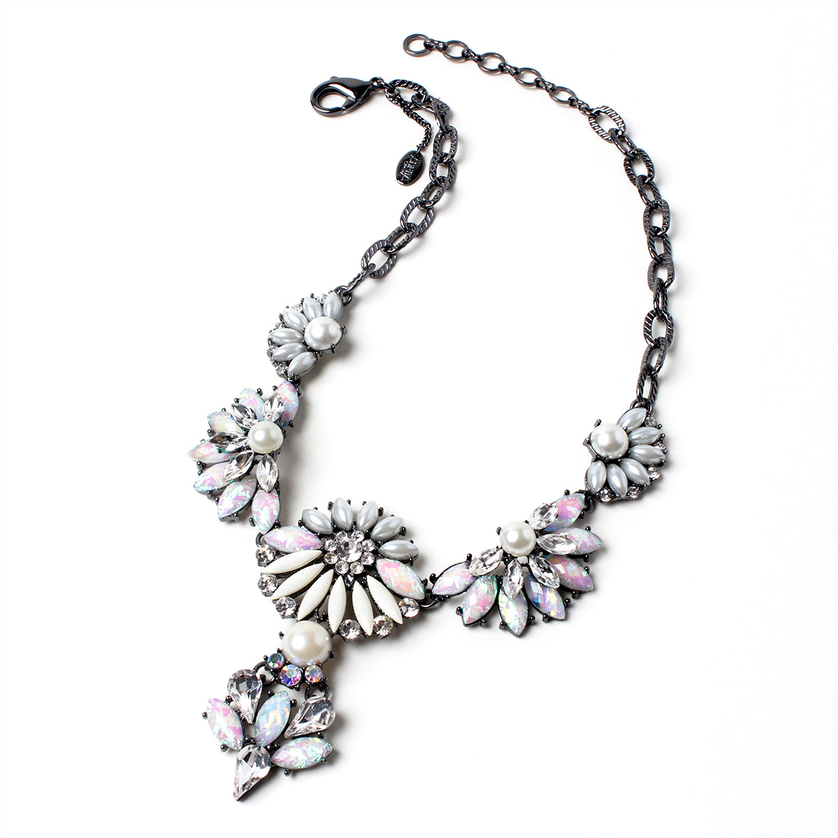 AMRITA NEW YORK Carrie Necklace Moonstone/Gunmetal