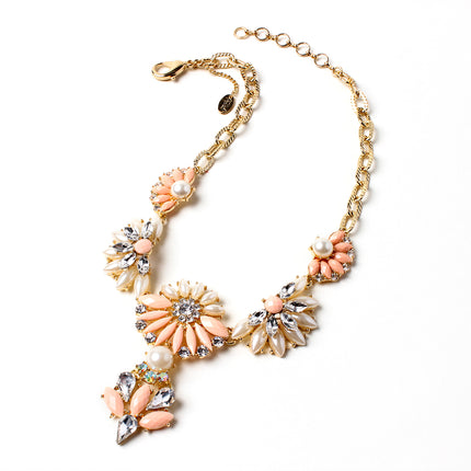 AMRITA NEW YORK Carrie Necklace Peach/Pearl