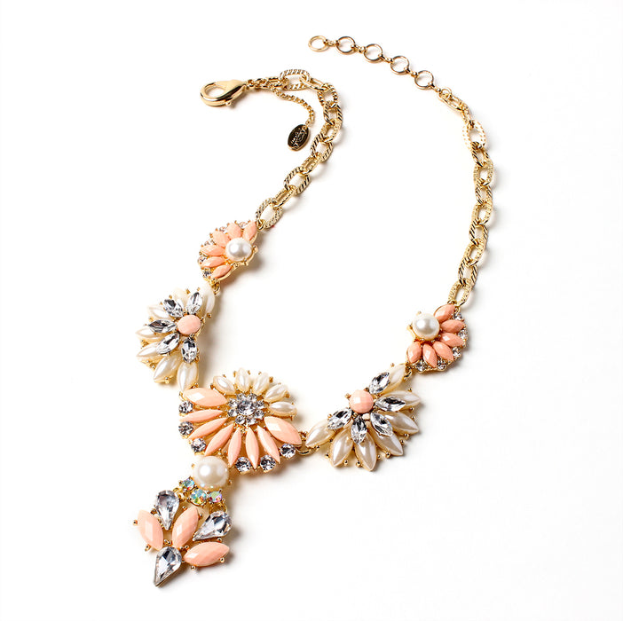 AMRITA NEW YORK Carrie Necklace Peach/Pearl