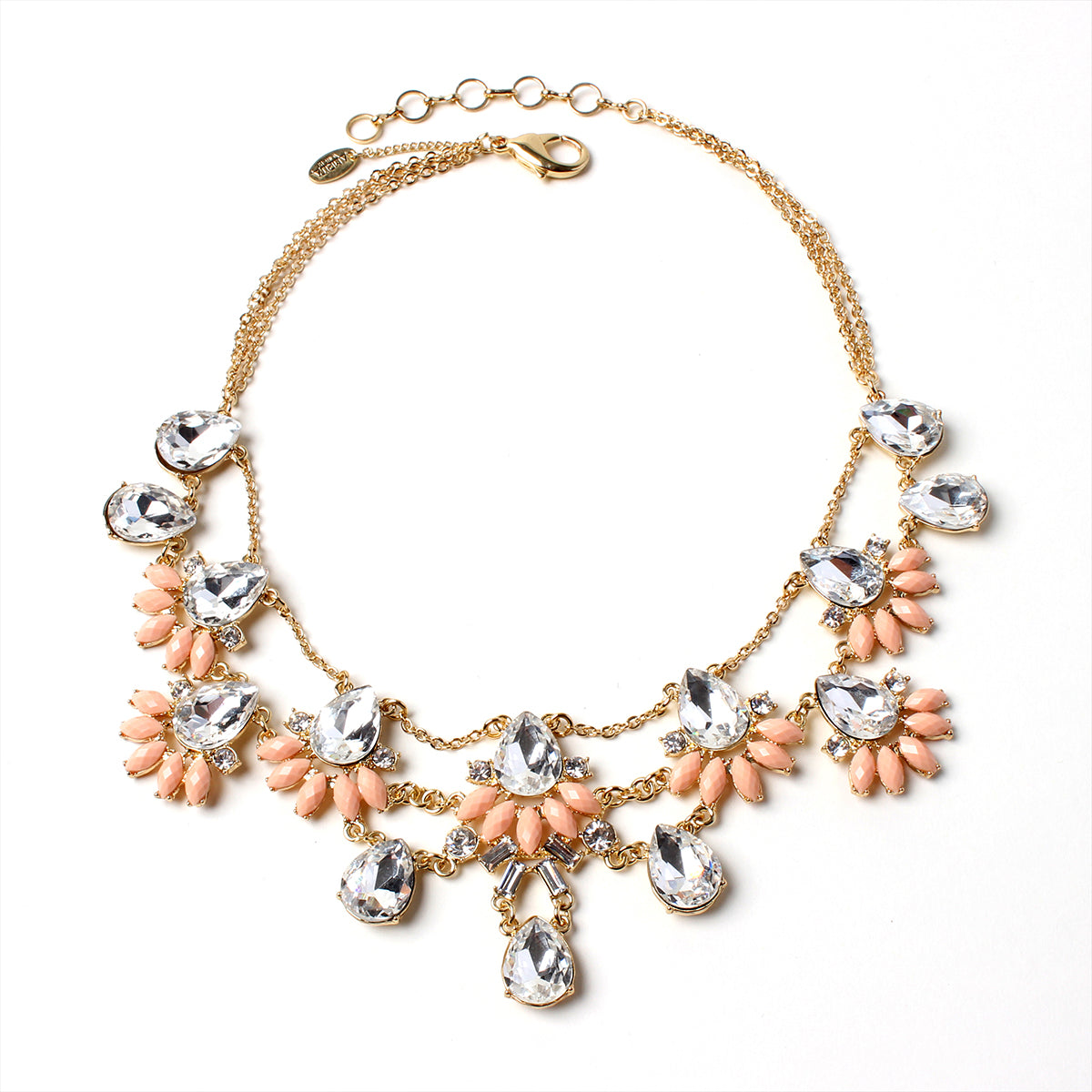 AMRITA NEW YORK Queenly Necklace Peach/Gold