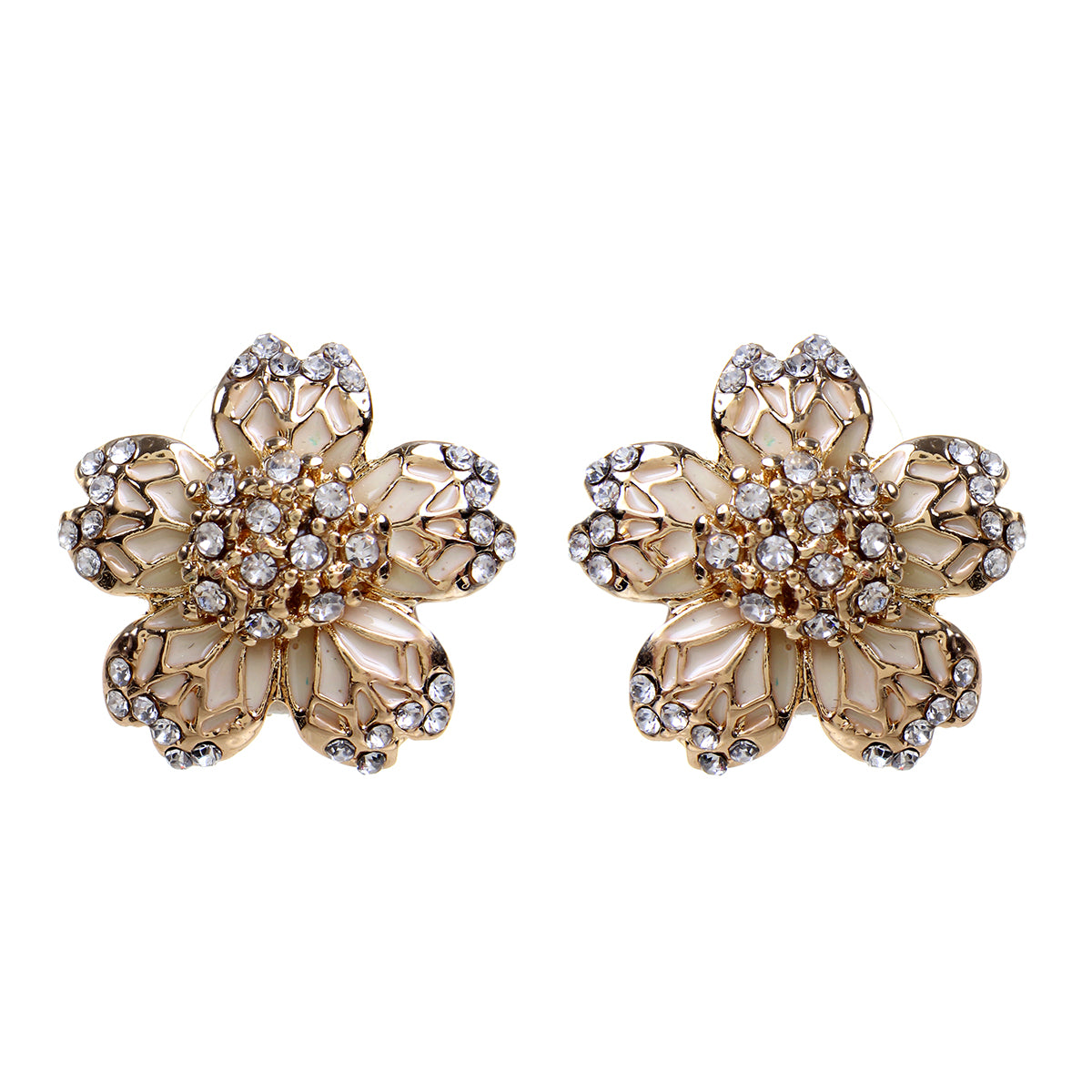 AMRITA NEW YORK Floral Nikki Studs Ivory