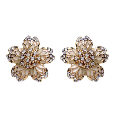 AMRITA NEW YORK Floral Nikki Studs Ivory