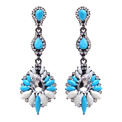 AMRITA NEW YORK Ria Earrings Turquoise/Ivory