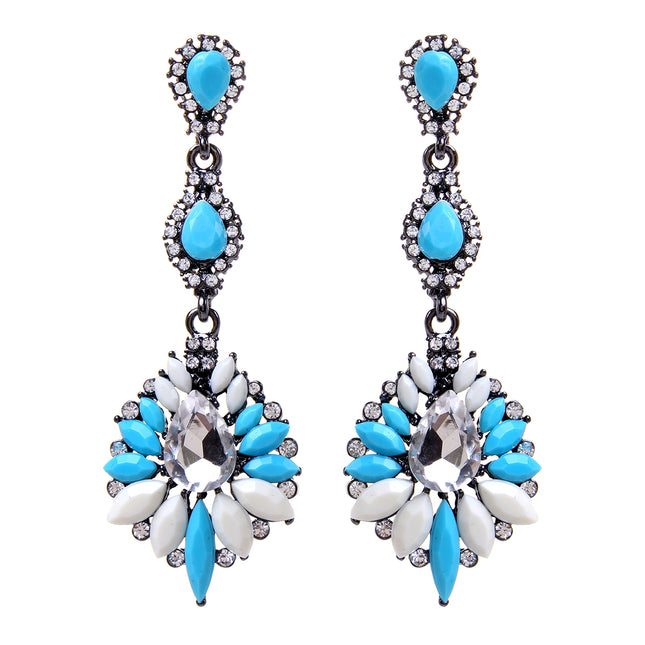 AMRITA NEW YORK Ria Earrings Turquoise/Ivory
