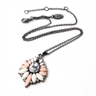 AMRITA NEW YORK Ria Pendant Peach/Ivory