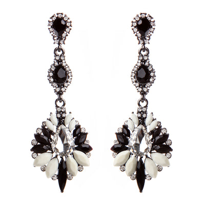 AMRITA NEW YORK Ria Earrings Black/Ivory