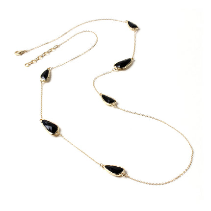 AMRITA NEW YORK Gin Beach Station Necklace Black
