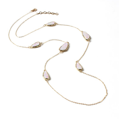 AMRITA NEW YORK Gin Beach Station Necklace Moonstone