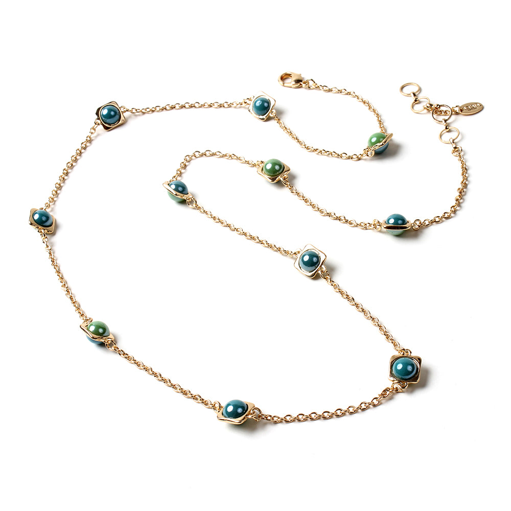 AMRITA NEW YORK South Hampton Station Necklace Green