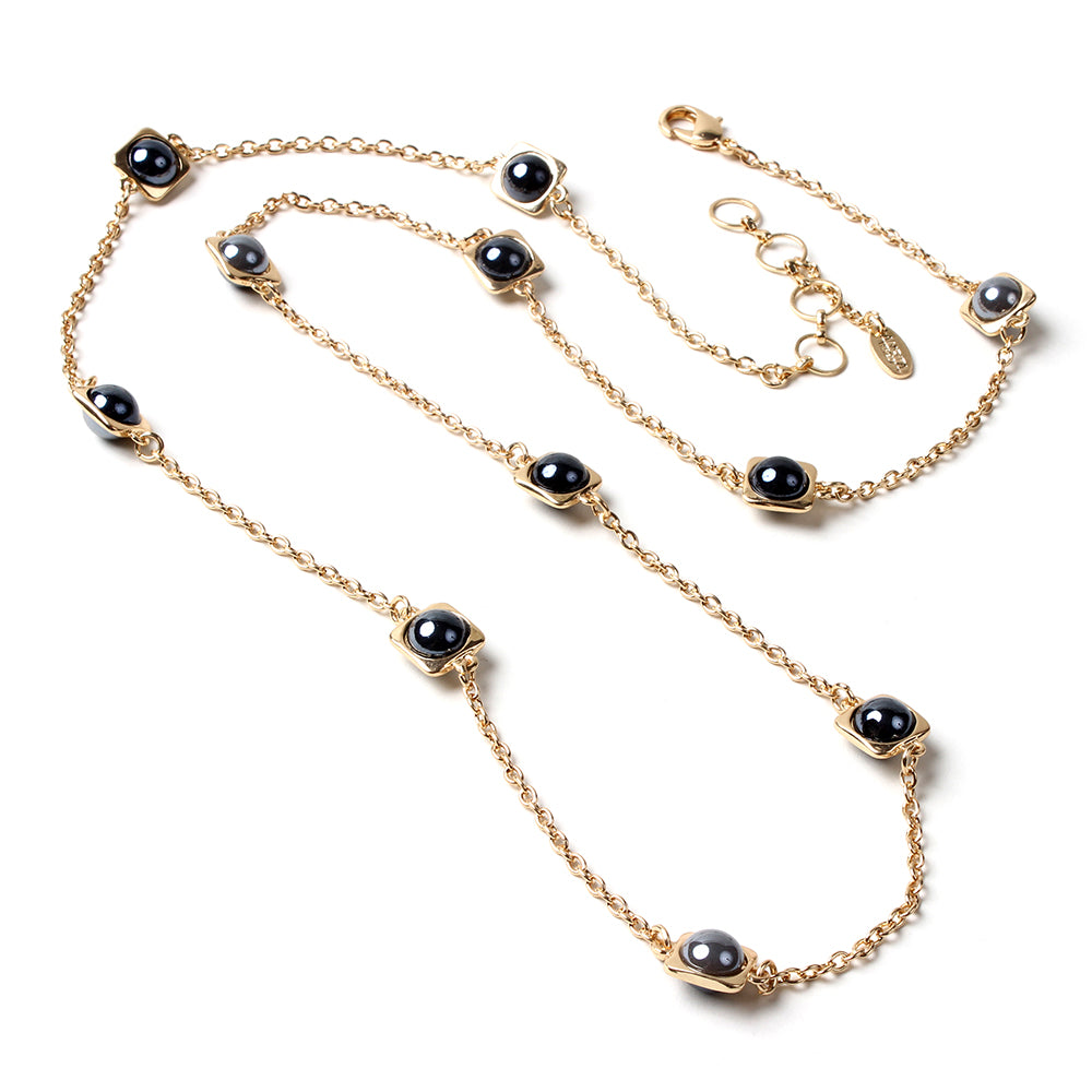 AMRITA NEW YORK South Hampton Station Necklace Grey