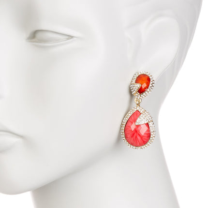 AMRITA NEW YORK Pave Riverside Two-Tone Earring Gunmetal/Silver