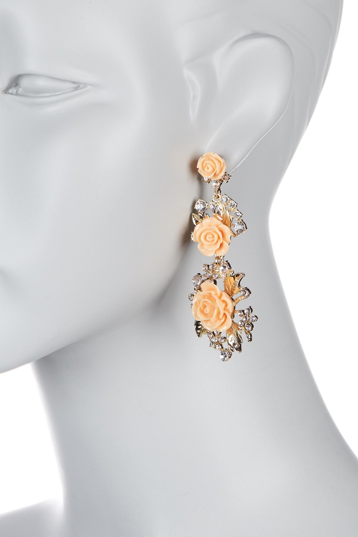AMRITA NEW YORK Lyon Floral Earring Coral