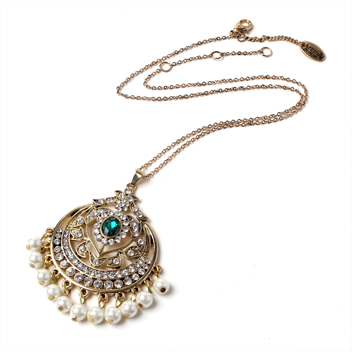 AMRITA NEW YORK Gayatri Pendant Emerald/Gold