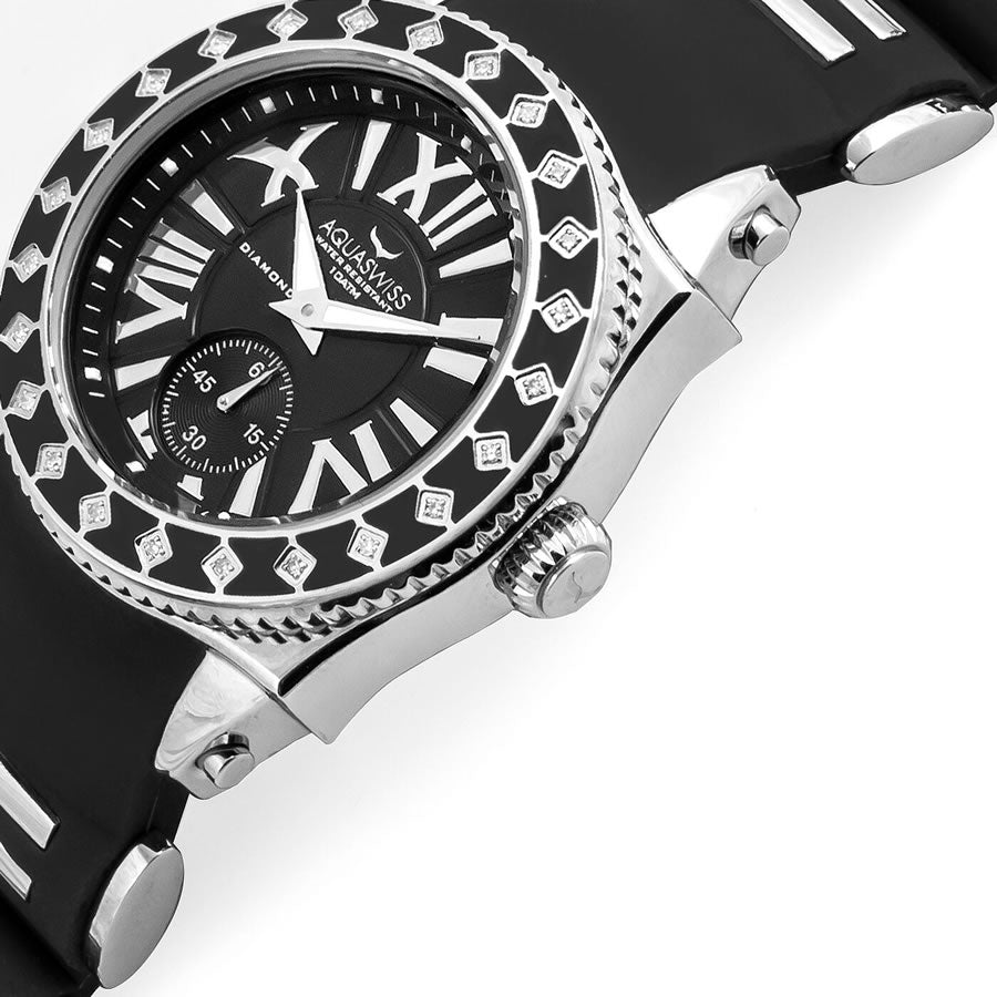 Swissport L 24 Diamond Watch Black