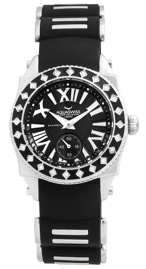 Swissport L 24 Diamond Watch Black