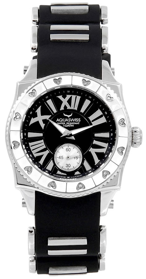 Swissport L 12 Diamond Watch Black/White