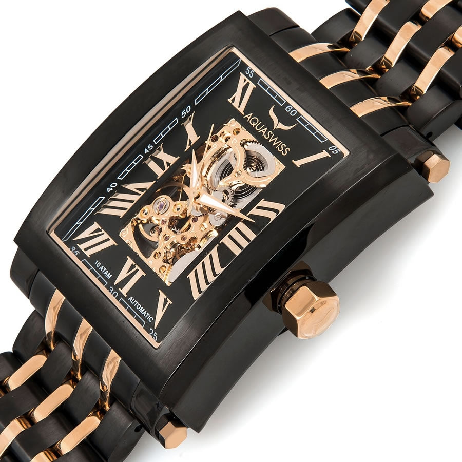 Tanc Automatic Steel Rose Gold/Black Ion