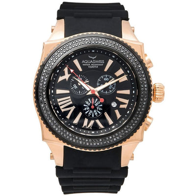 AQUASWISS Swissport XG Diamond C Rose Gold/Black