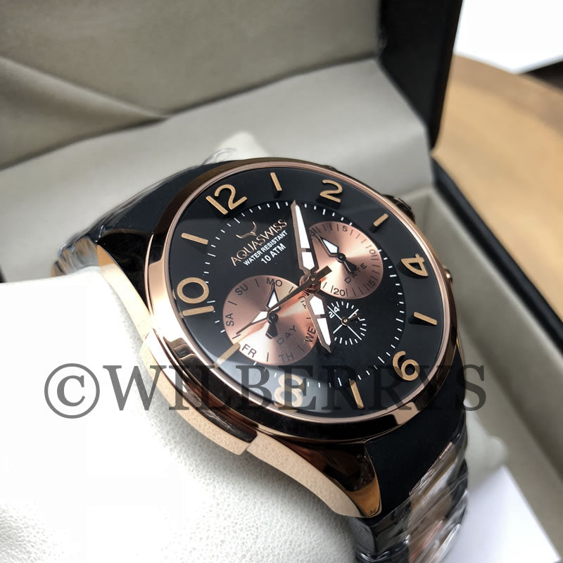 Men's Trax 5H Black/Rose Gold Watch