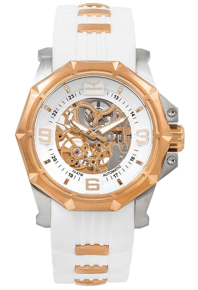 Men's Vessel Automatic Snow/Rose Gold Watch