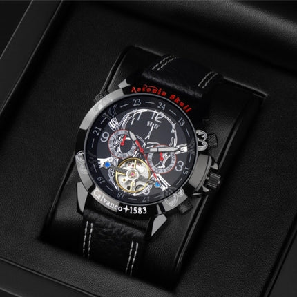 CALVANEO 1583 Men's Skull Black/Red Trim Limited Edition 500 Automatic Watch Watch