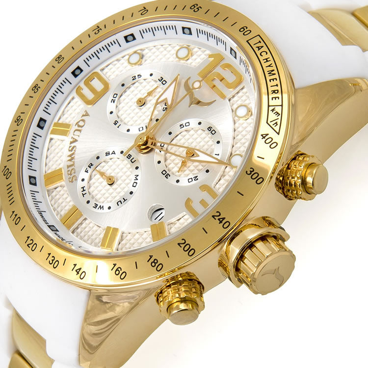 Men's TRAX 6H Snow Gold pl. Chronograph Watch