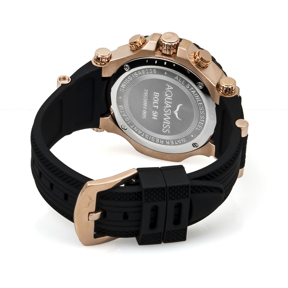 Men's Bolt 5H Rose Gold Chronograph Watch