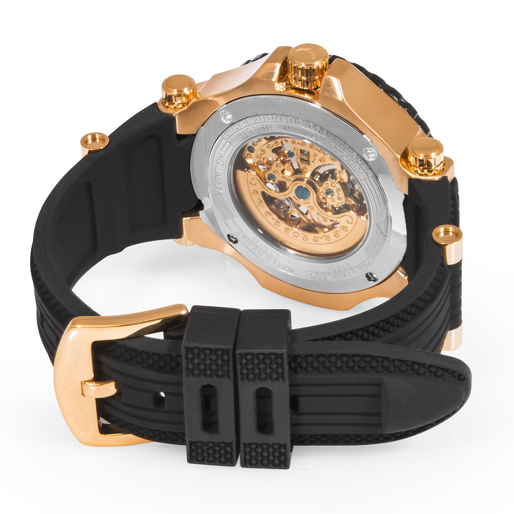 Men's Bolt G Automatic Rose Gold Swiss Watch