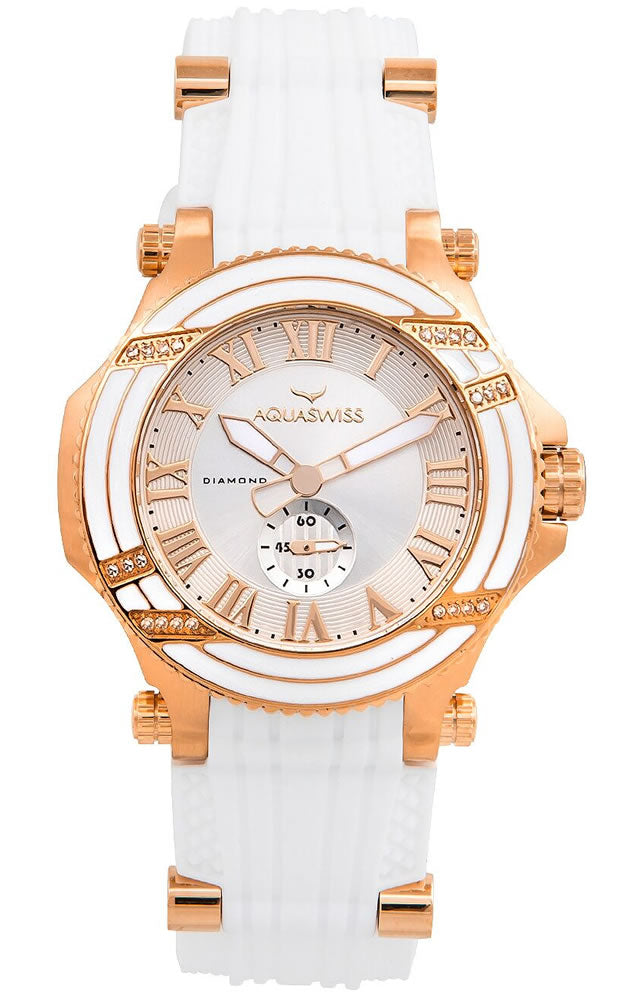 Women's Bolt L Diamond 18k Plated Snow/Rose Gold Watch