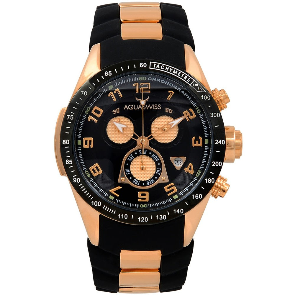 Men's TRAX 6H Dark Knight Rose Gold Chronograph Watch