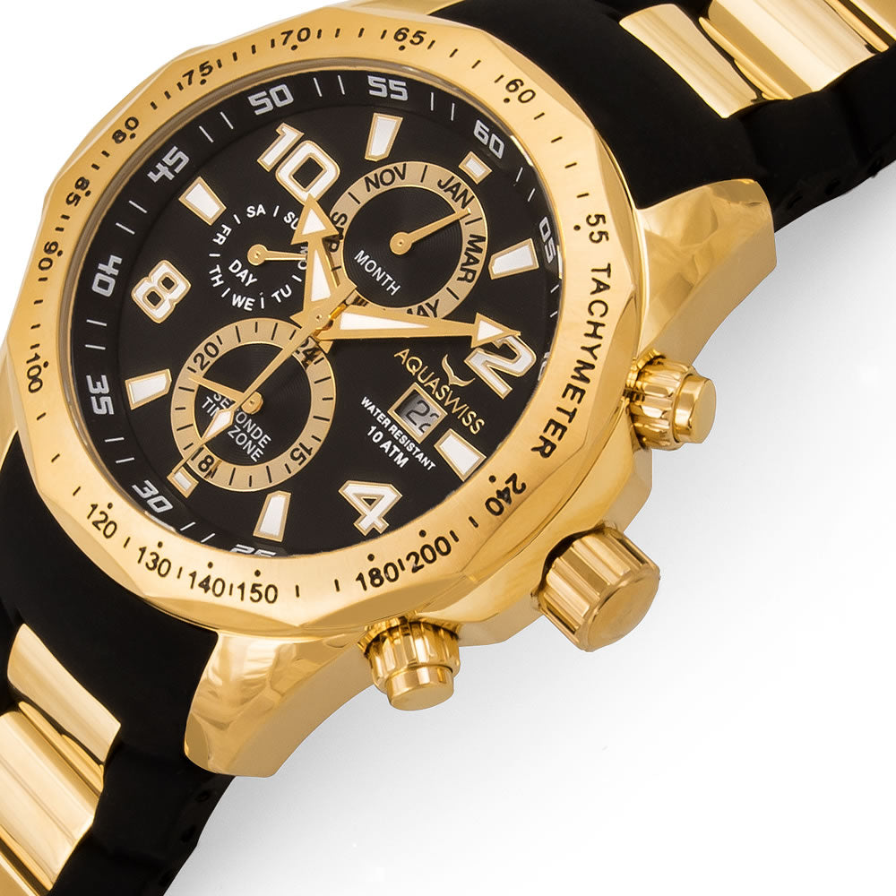 Men's Trax II Gold Chronograph Watch