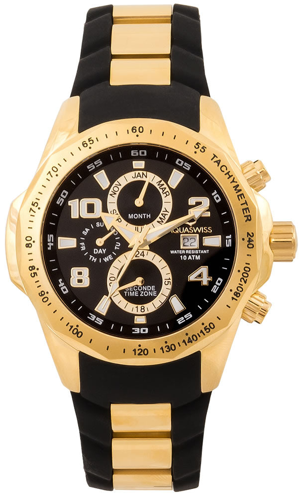 Men's Trax II Gold Chronograph Watch