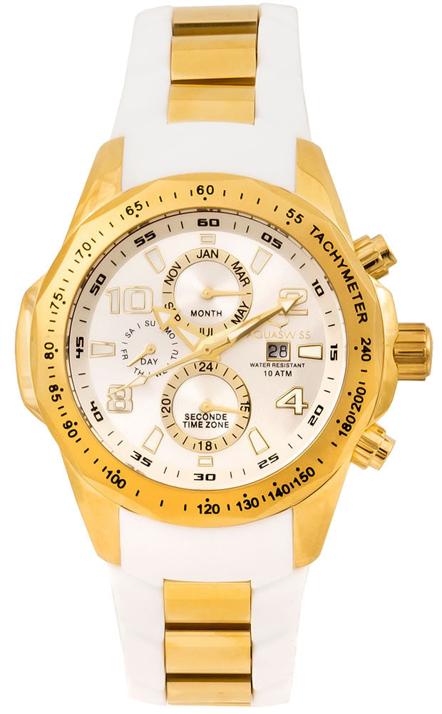 Men's Trax II Snow Gold Plated Chronograph Watch