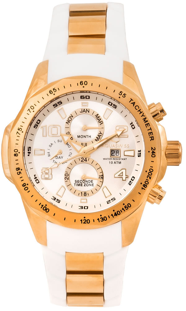 Men's Trax II Snow Rose Gold Plated Chronograph Watch