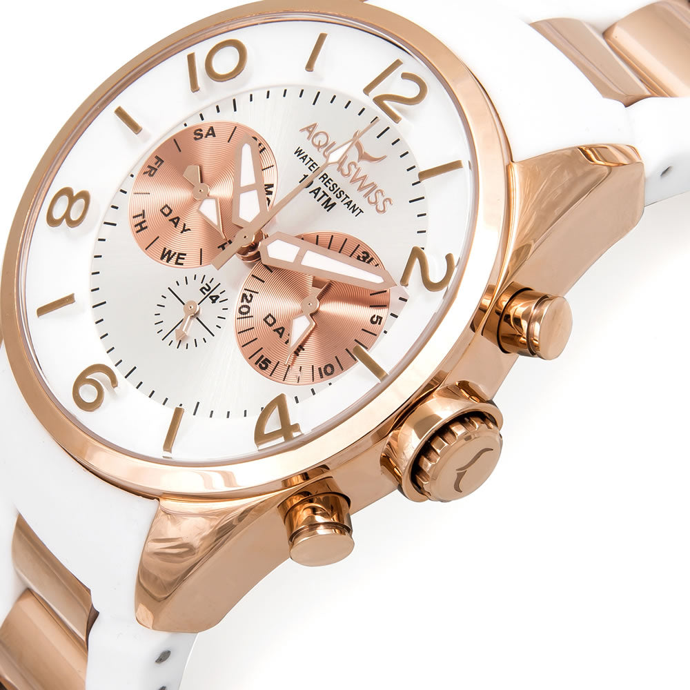 Men's Trax 5H Snow/Rose Gold Chronograph Watch