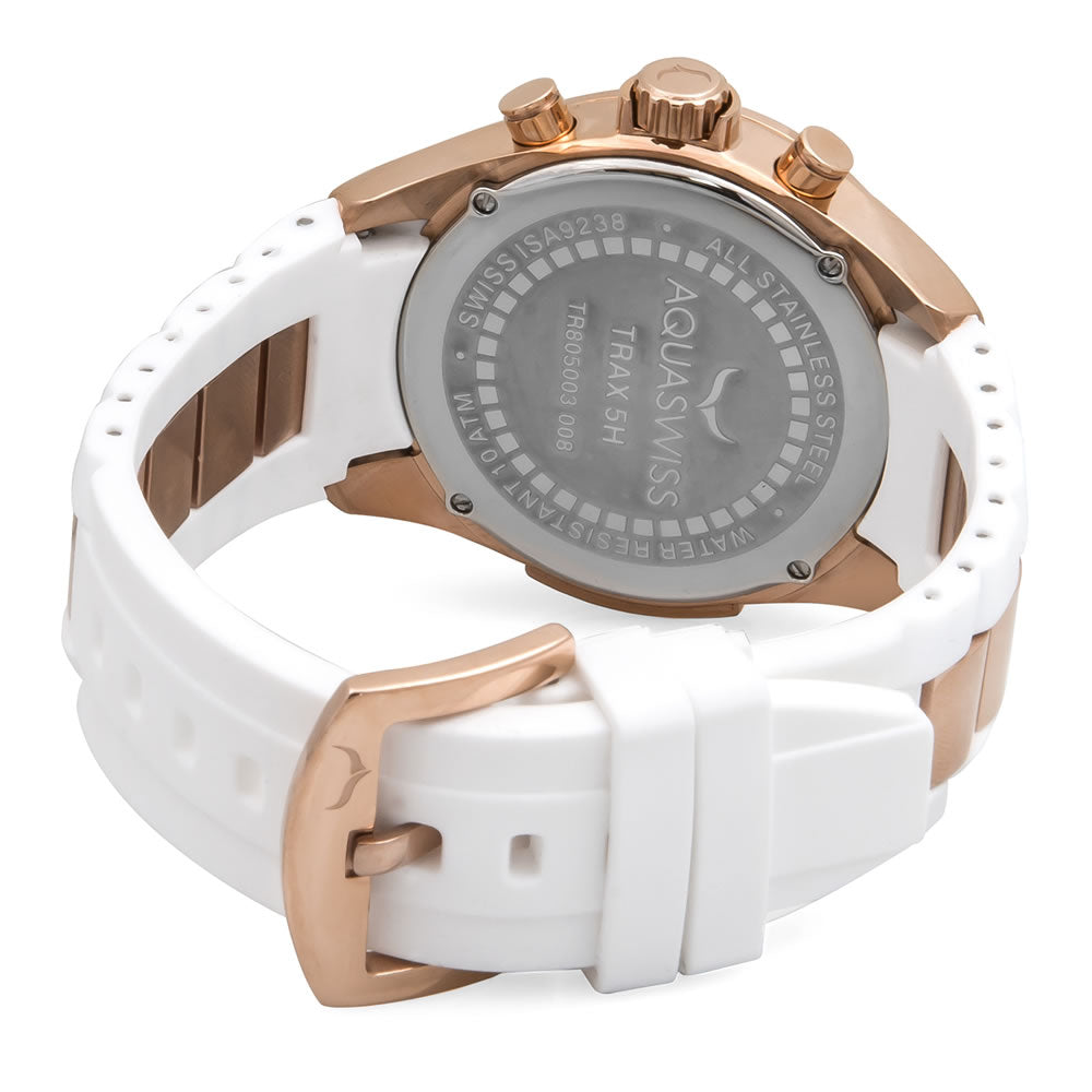 Men's Trax 5H Snow/Rose Gold Chronograph Watch