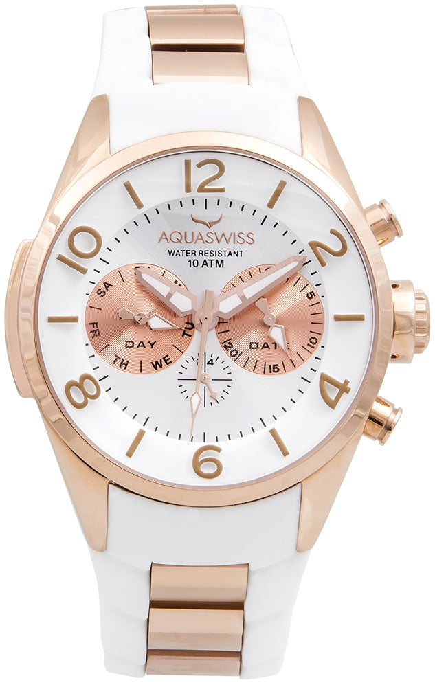 Men's Trax 5H Snow/Rose Gold Chronograph Watch