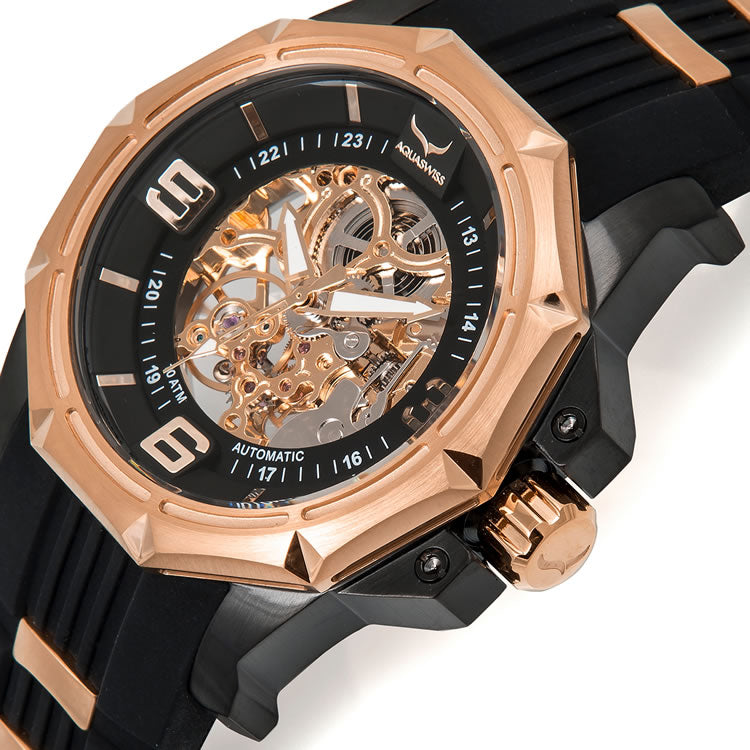 Men's Vessel Automatic 18k Rose Gold Plated Watch