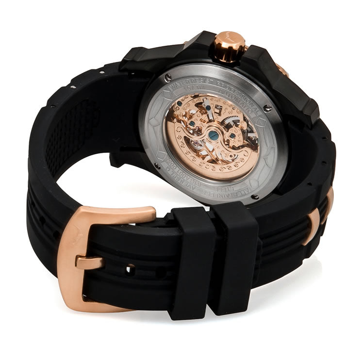 Men's Vessel Automatic 18k Rose Gold Plated Watch