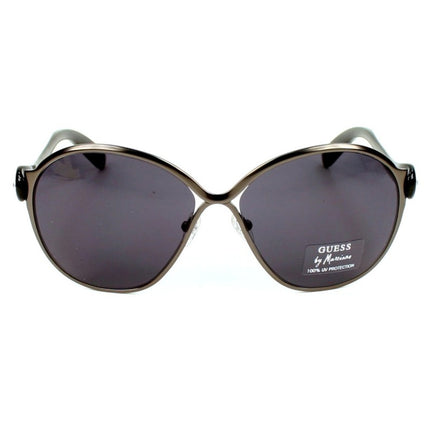 GUESS by MARCIANO Women's Black Acetate Semi Rimless Diamante Sunglasses