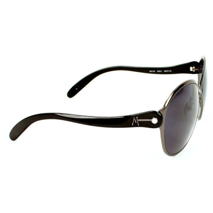 GUESS by MARCIANO Women's Black Acetate Semi Rimless Diamante Sunglasses