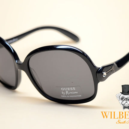 GUESS by MARCIANO Women's Black Acetate Diamante Sunglasses
