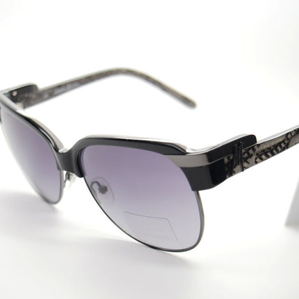 GUESS by MARCIANO Unisex Half-Rim Aviator Sunglasses Black