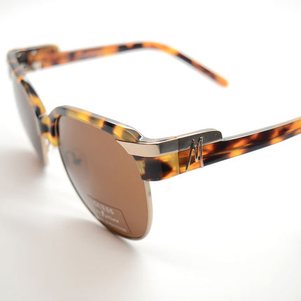 GUESS by MARCIANO Men's Half-Rim Aviator Sunglasses Tortoise
