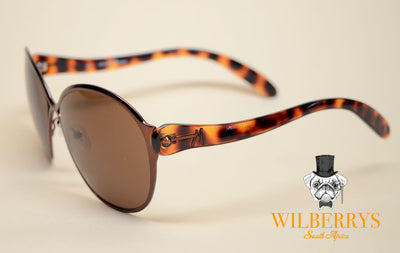 GUESS by MARCIANO Women's Round Bronze Diamante Sunglasses