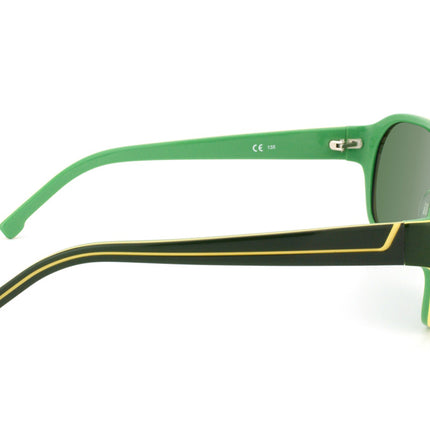 LACOSTE Men's Black Green Trim Modern Aviator Sunglasses (Bidding @ R1)