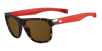 LACOSTE Unisex Wayfarer Magnetic Havana Sunglasses