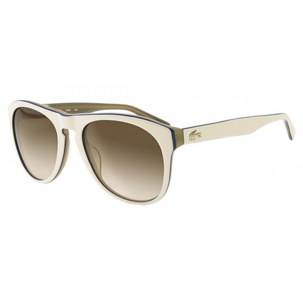 LACOSTE Unisex Semi Rounded Crema Acetate Sunglasses (Bidding @ R1)