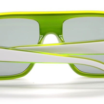LACOSTE Unisex L!ve L643S 105 White/Green Trim Sunglasses (Bidding @ R1)