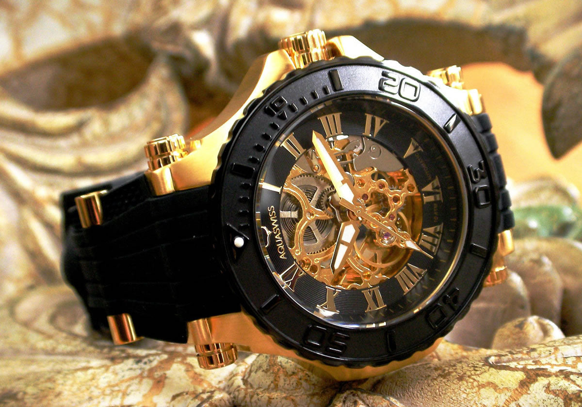 Men's Bolt G Automatic Gold Watch